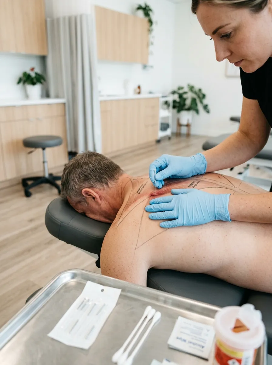 Targeted Trigger Point Dry Needling Session in clinic